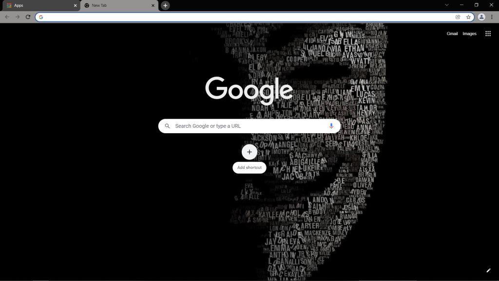 Anonymous Hackers Theme for Google Chrome