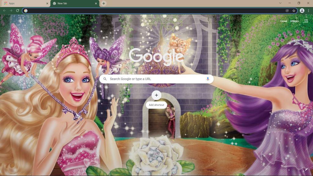 Theme Barbie: The Princess & The Popstar for Google Chrome