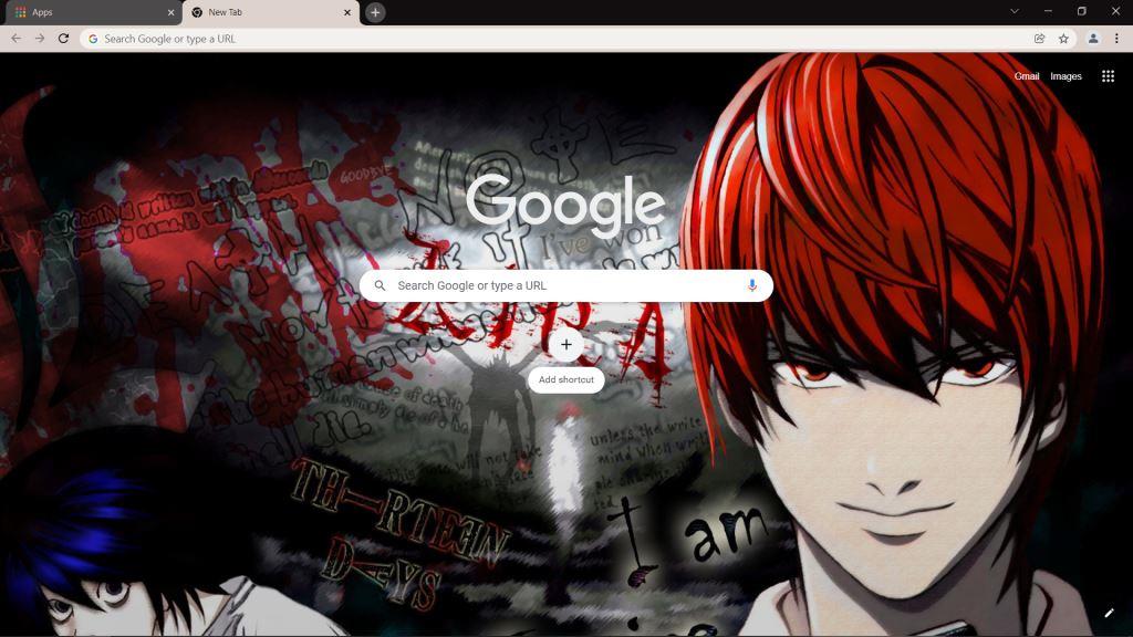 Kira (Death Note) Google Chrome Theme 
