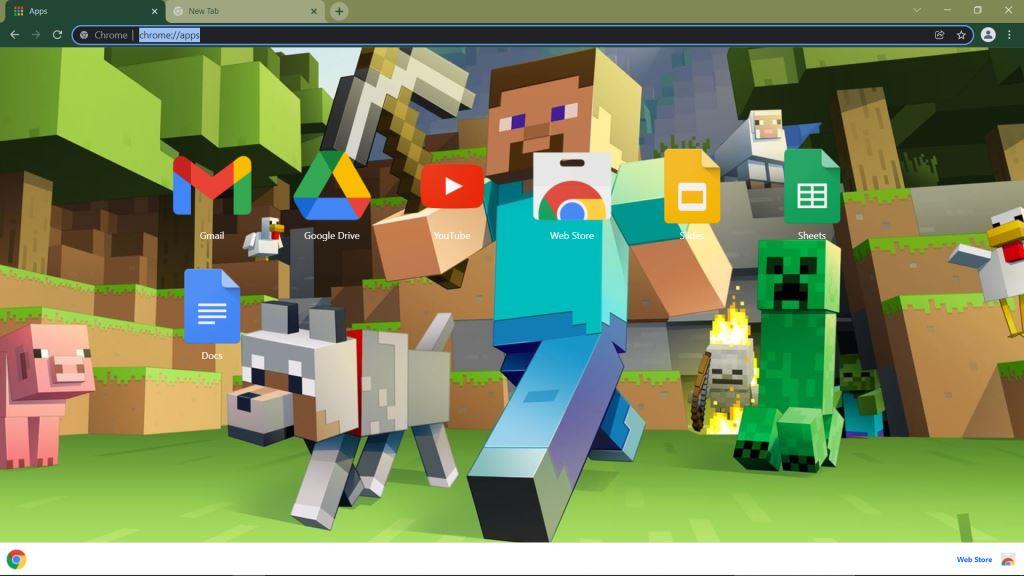 blocos realista do minecraft (realistic minecraft blocks) Chrome Theme -  ThemeBeta