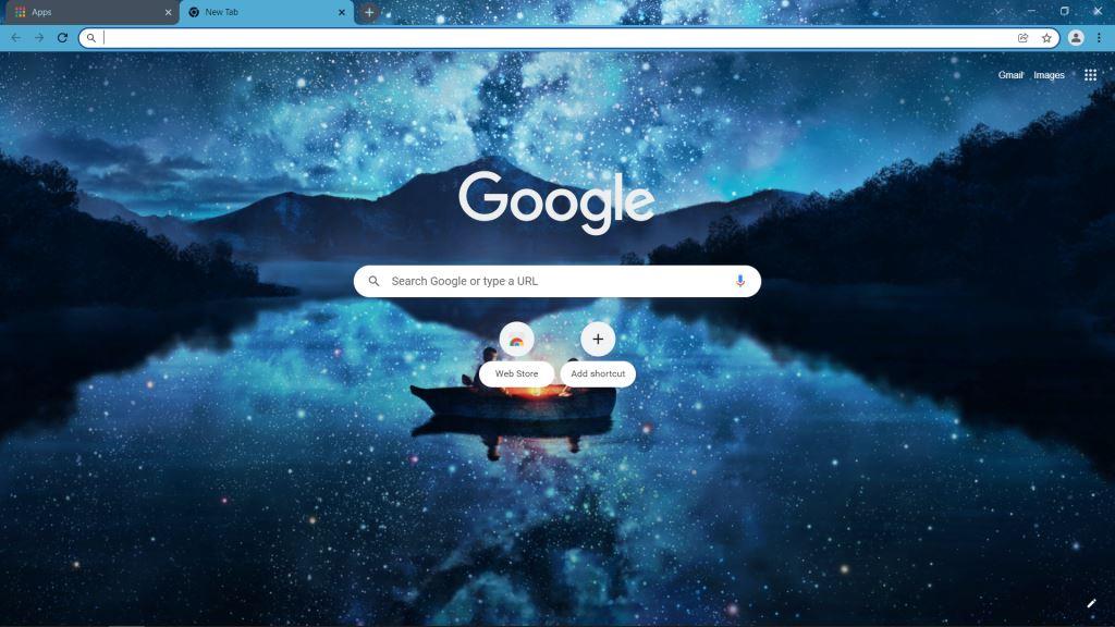 Theme Beneath the Stars for Google Chrome