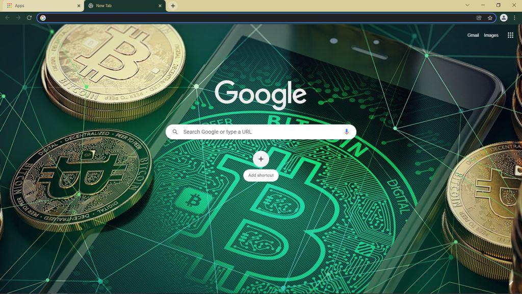 Theme Bitcoin Cryptocurrency for Google Chrome