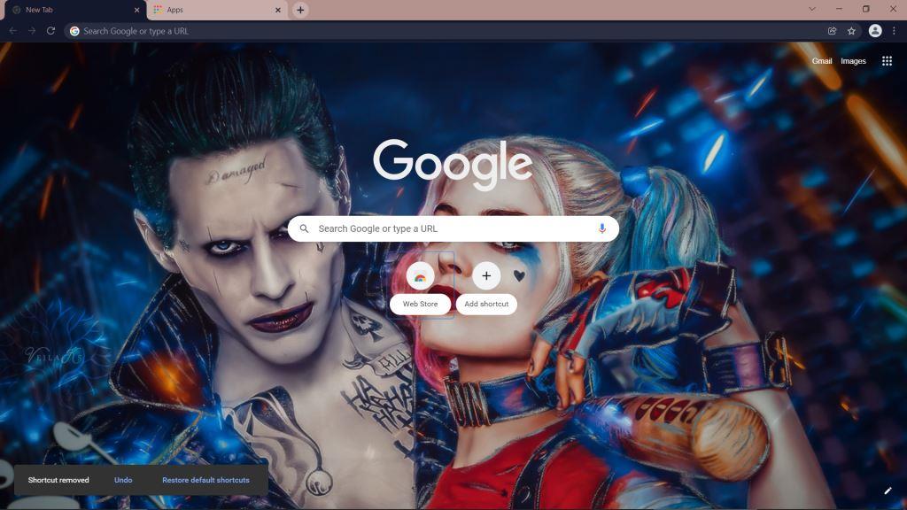 Theme Harley Quinn & Joker – Suicide Squad for Google Chrome