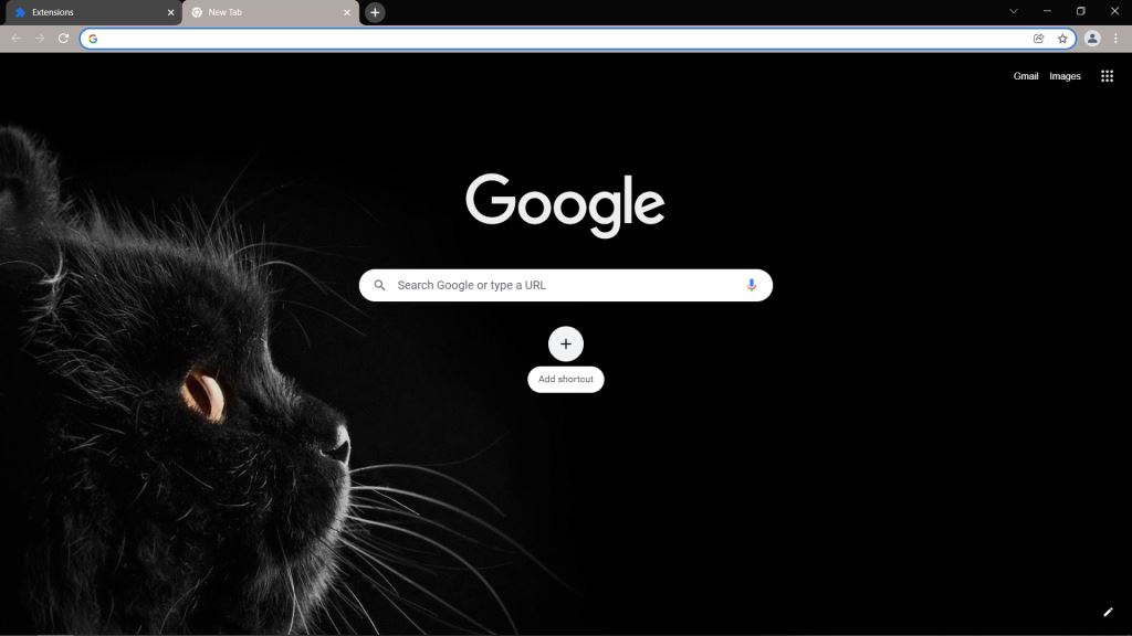 Black Cat Theme for Google Chrome