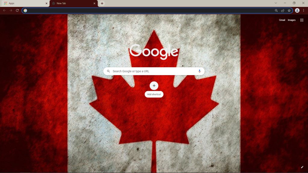 Canadian Flag Theme for Google Chrome