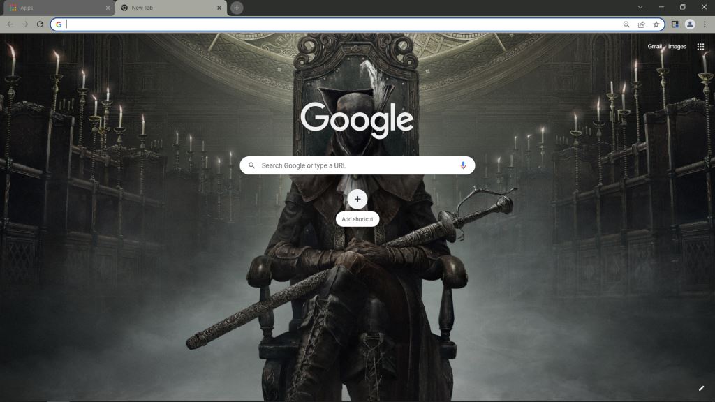 Lady Maria Sitting on a Chair Theme for Google Chrome