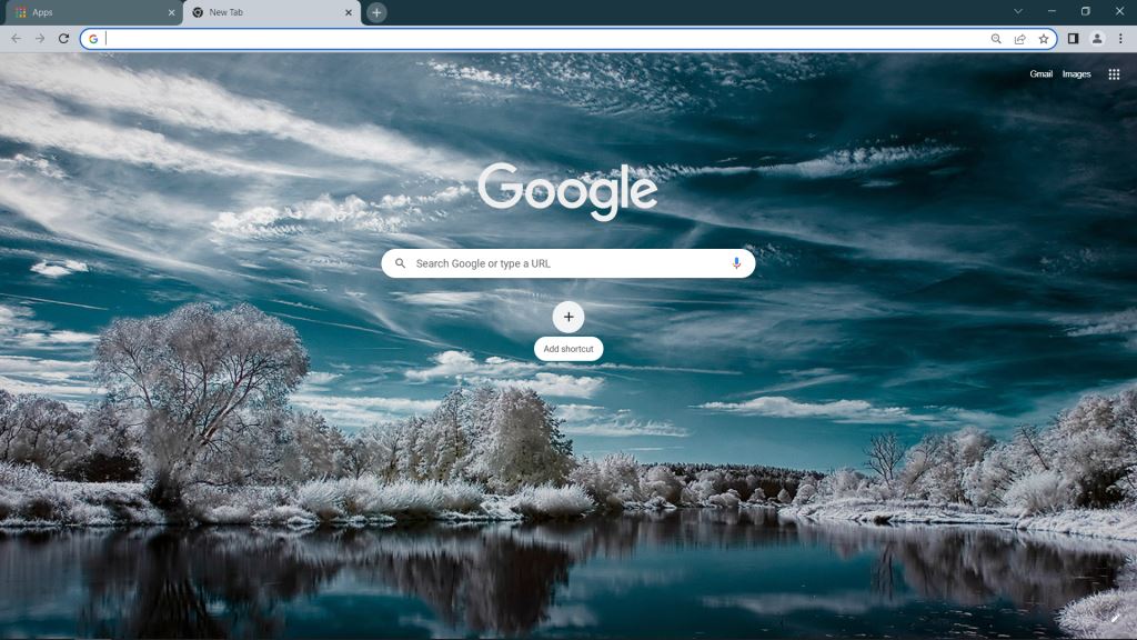 Winter Sky and Water Theme for Google Chrome