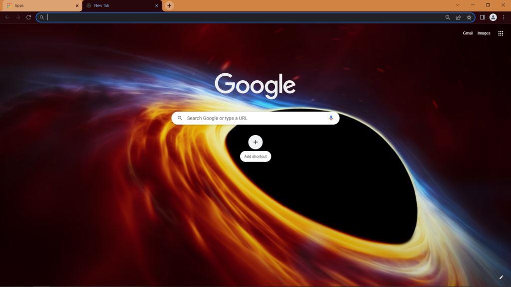 Black Hole Theme for Google Chrome