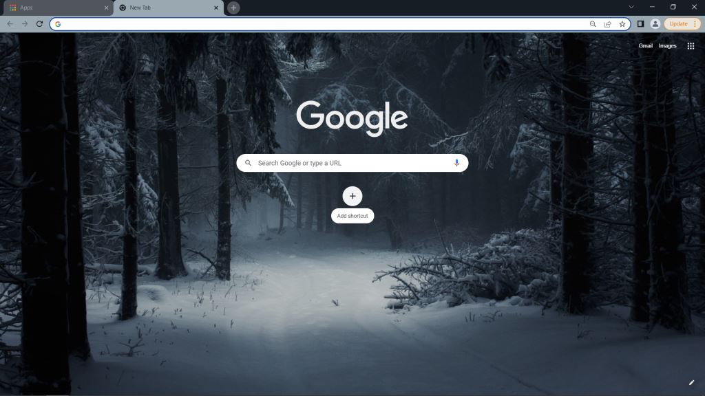 Dark Forest Winter Theme for Google Chrome