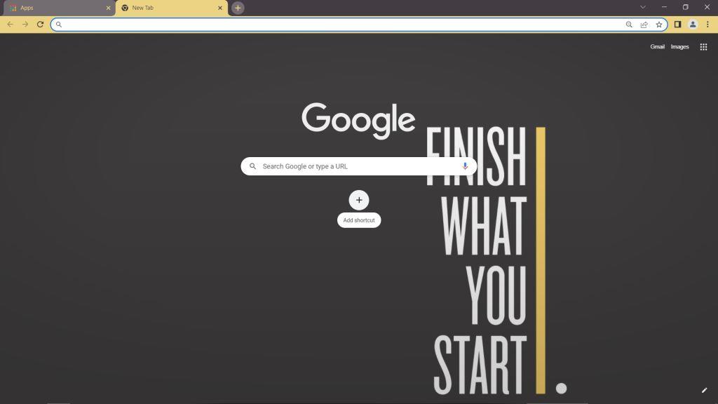Finish What You Start Theme for Google Chrome