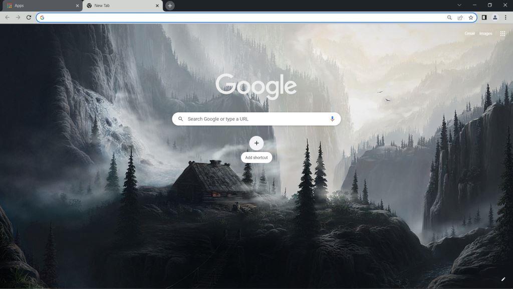 House in the Mountains Theme for Google Chrome