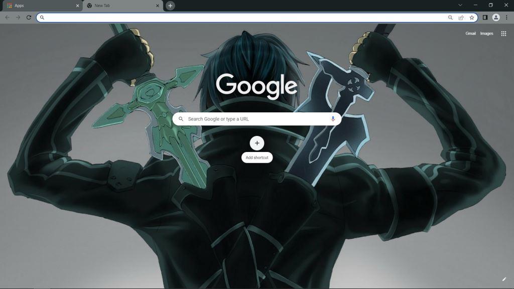Kirito (Sword Art Online) Theme for Google Chrome