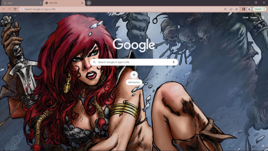 Red Sonja Theme for Google Chrome