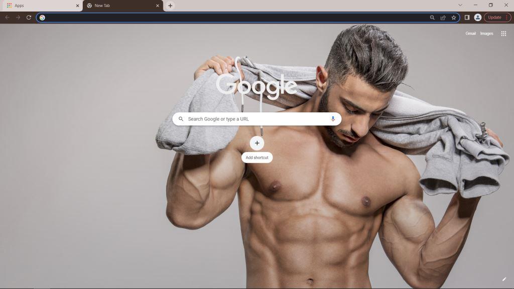 Muscle Man Theme for Google Chrome