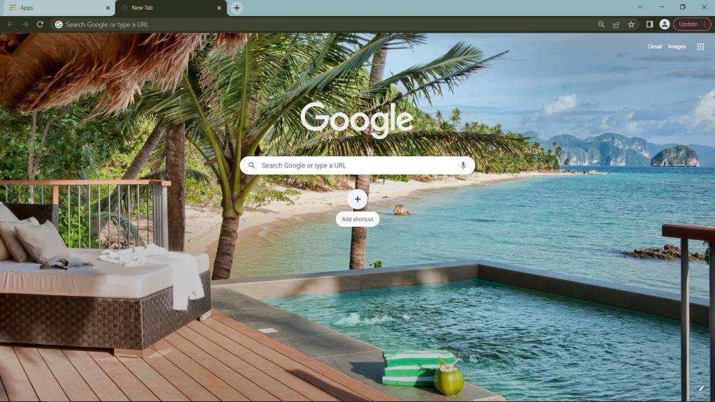 Tropical Vacations Theme for Google Chrome