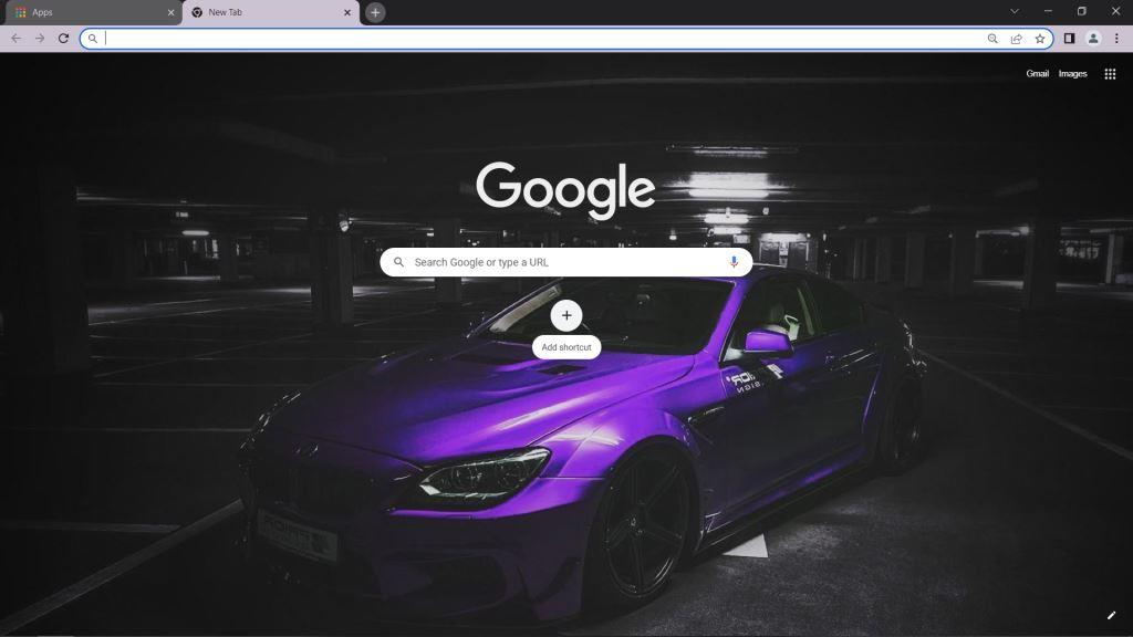 BMW M6 Google Chrome Theme