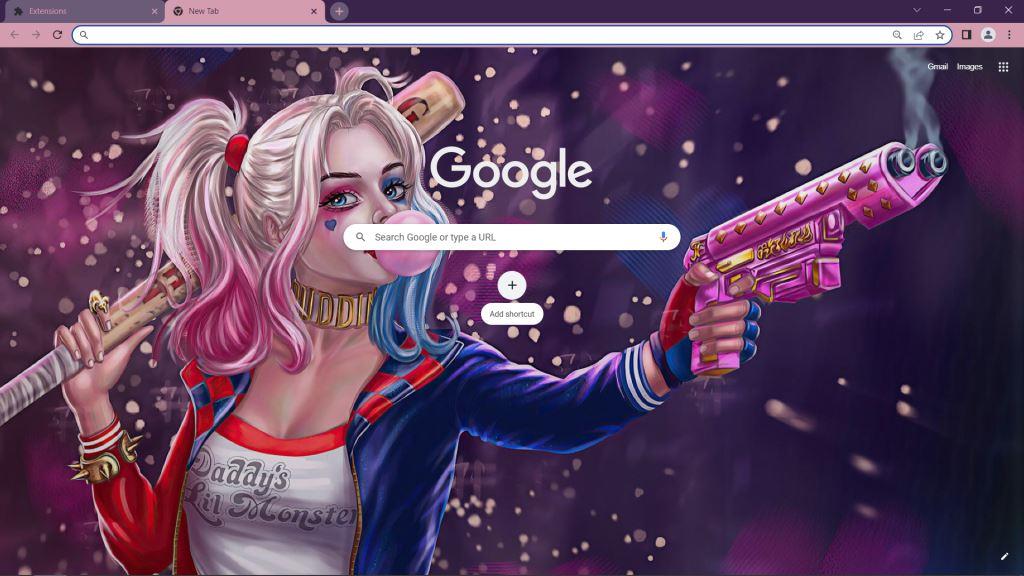 Harley Quinn Google Chrome Theme