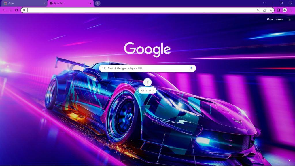 Need for Speed Google Chrome Theme