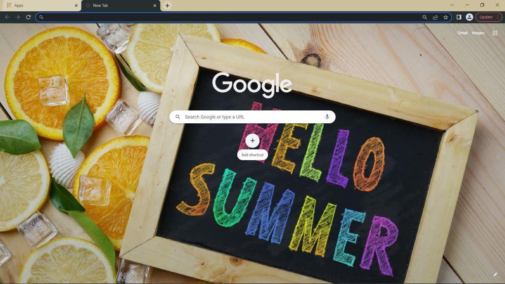 Summer Google Chrome Theme
