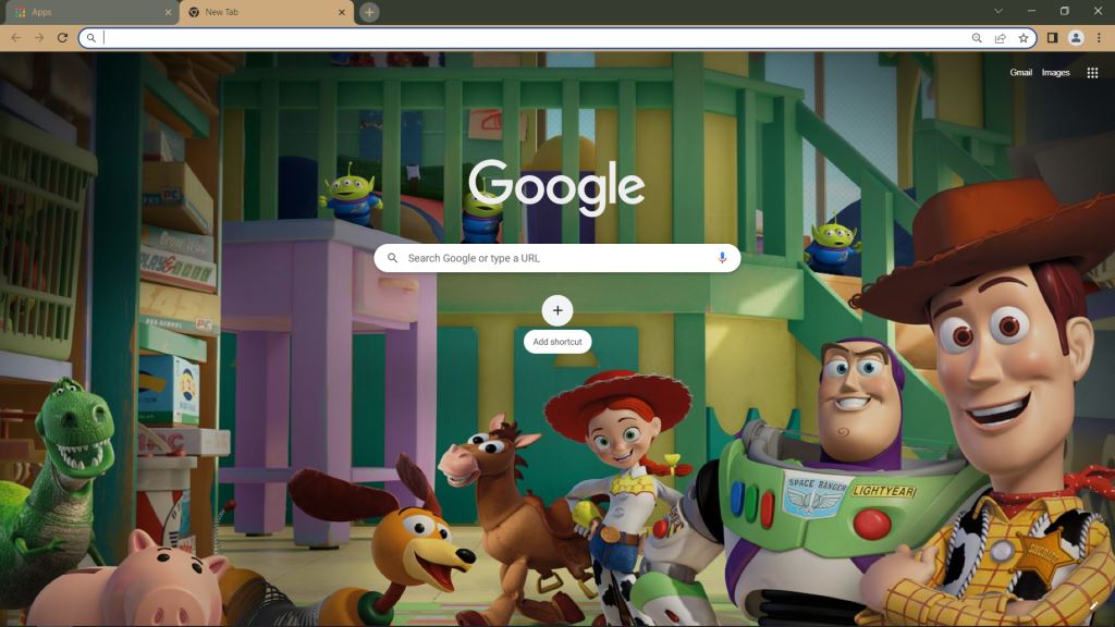 Toy Story Google Chrome Theme