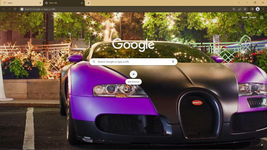 Bugatti Veyron Google Chrome Theme