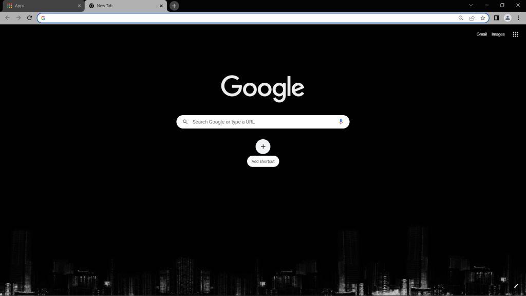 Dark City Google Chrome Thema