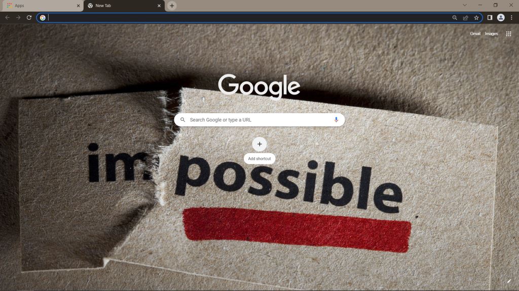 Impossible - possible Google Chrome Theme