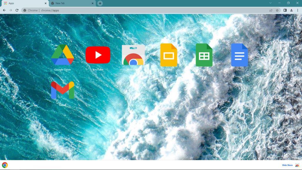 Ocean Water Google Chrome Theme