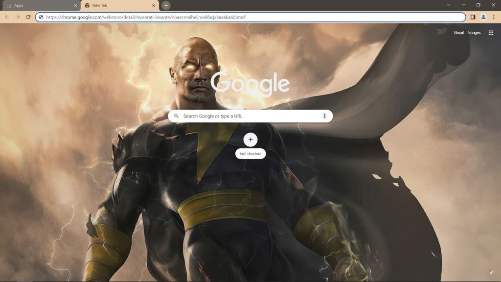 Black Adam Google Chrome Theme