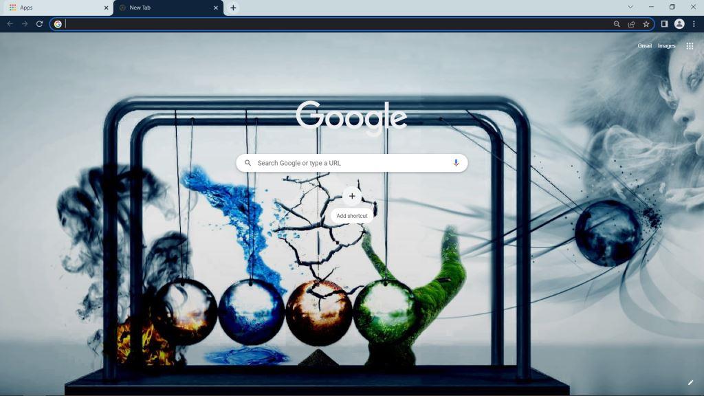 Newton's cradle Google Chrome Theme
