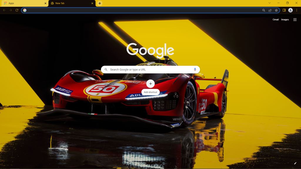 Ferrari 499P Google Chrome Theme