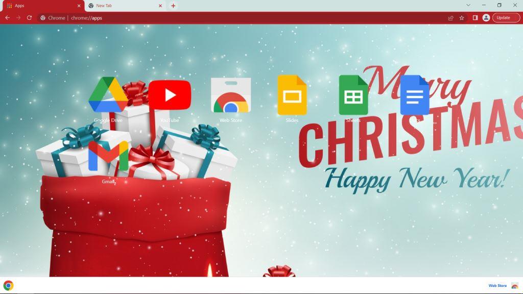 Merry Christmas and Happy New Year Chrome Theme