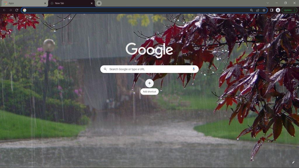 Rain Google Chrome Theme