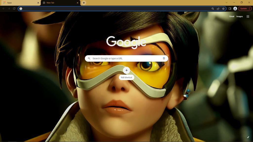 Tracer Overwatch Google Chrome Theme