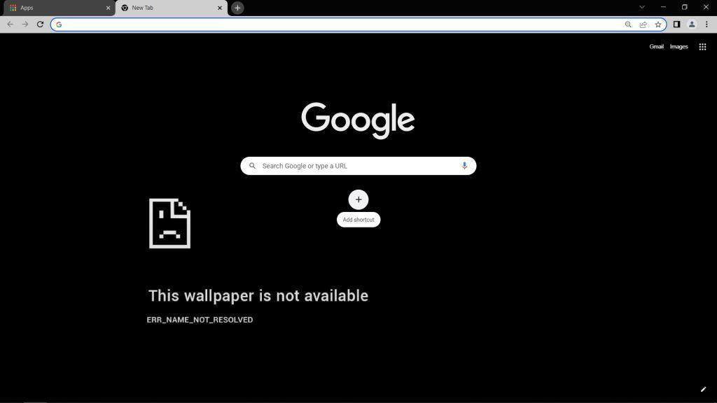 This wallpaper is not available Google Chrome Theme