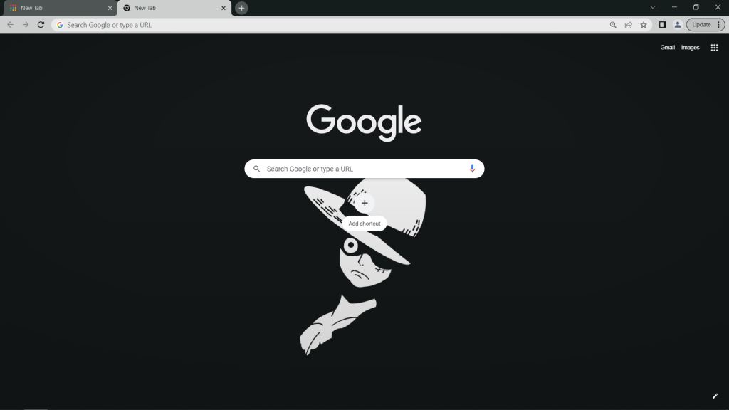Dark Monkey D. Luffy Google Chrome Theme