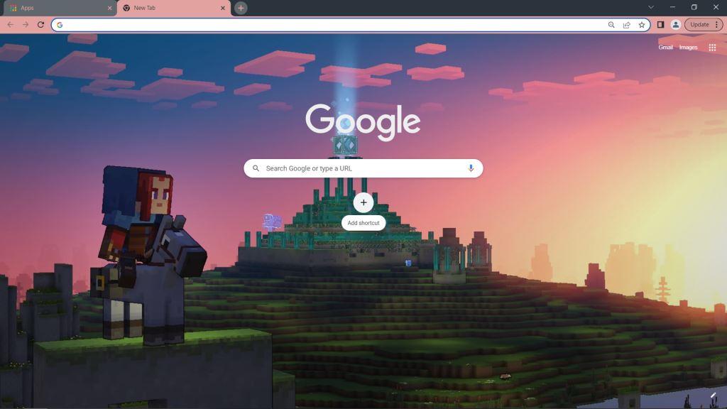 Minecraft Legends Google Chrome Theme