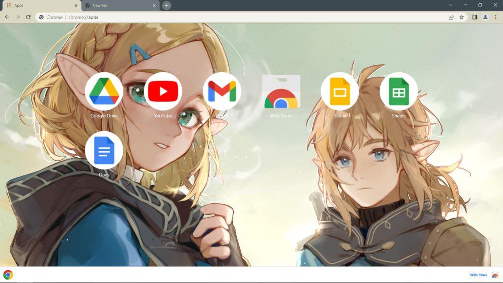 The Legend of Zelda Tears of the Kingdom Google Chrome Theme