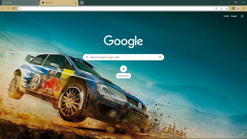 DiRT Rally Google Chrome theme