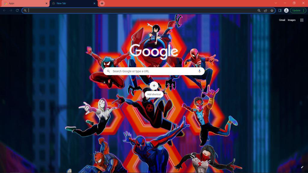 Spider-Man Across the Spider-Verse Google Chrome Theme