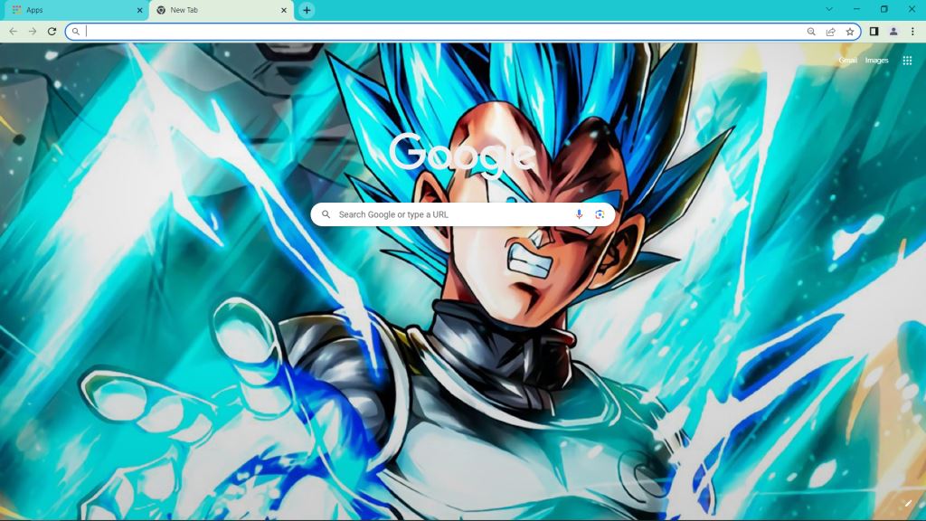 The Super Saiyan Blue Evolved Chrome theme