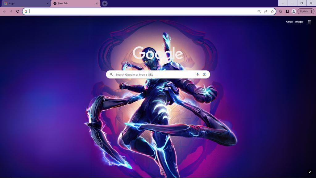 Blue Beetle Google Chrome Theme