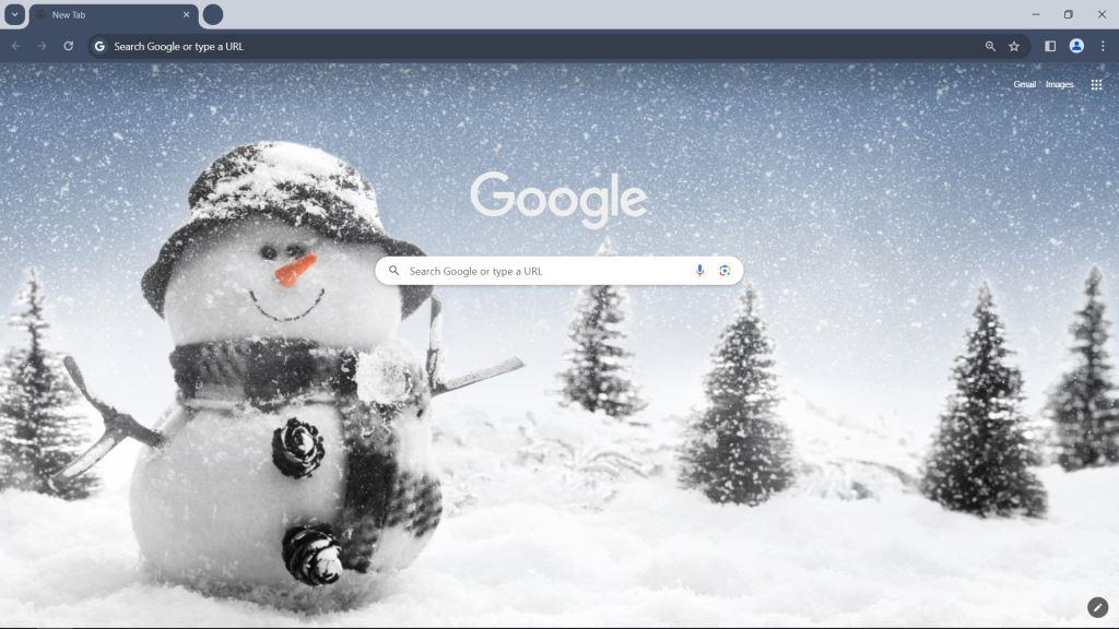 Snowman Google Chrome Theme